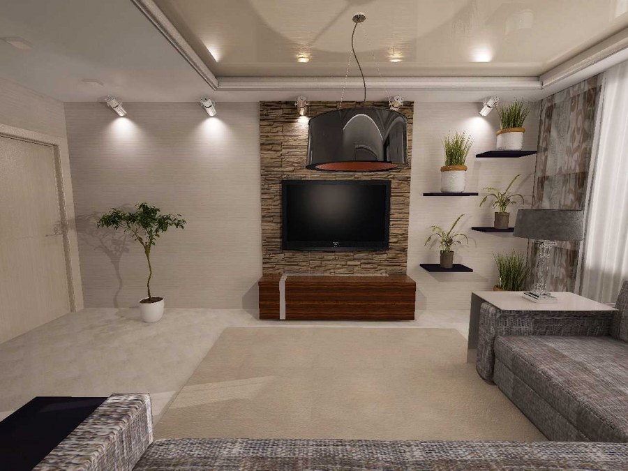 Интерьер гостиной 20 кв.м