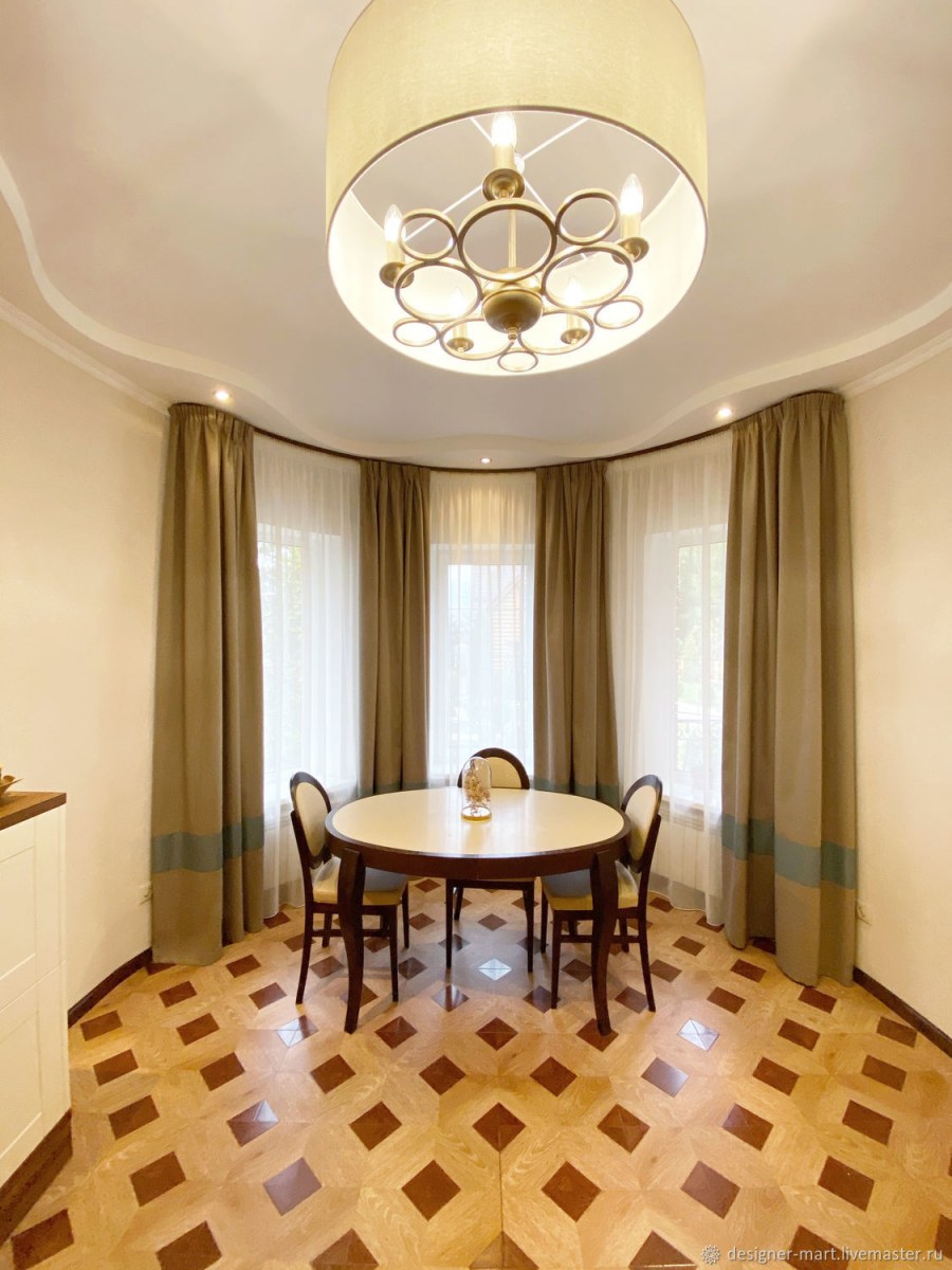 Шторы на эркерное окно