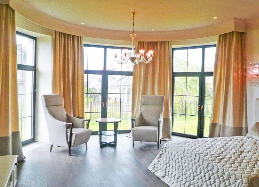 Шторы на полукруглое окно