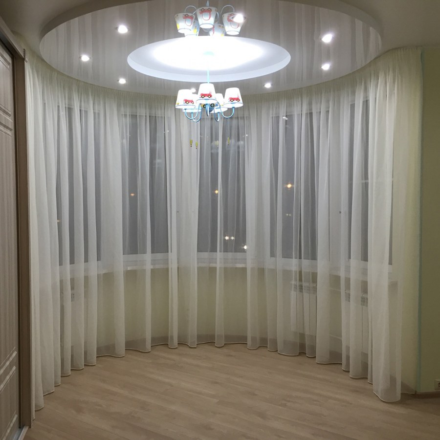 Гардины для эркера