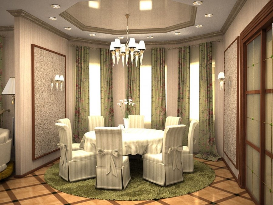 Кухня гостиная с эркером