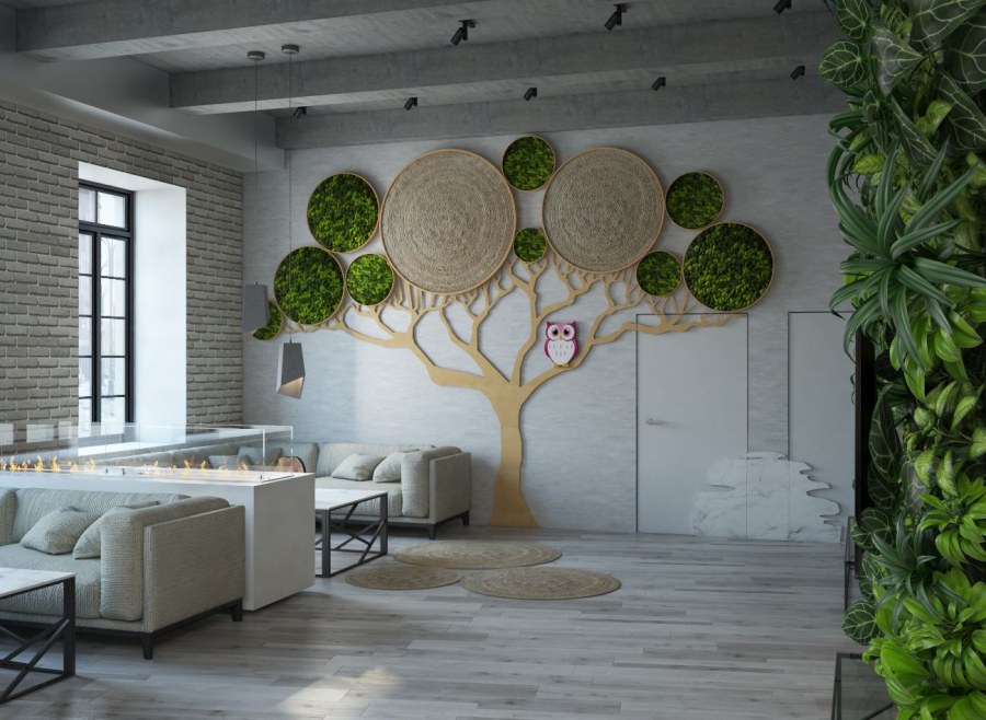 Дерево в интерьере