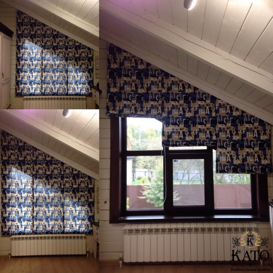 Шторы на треугольные окна