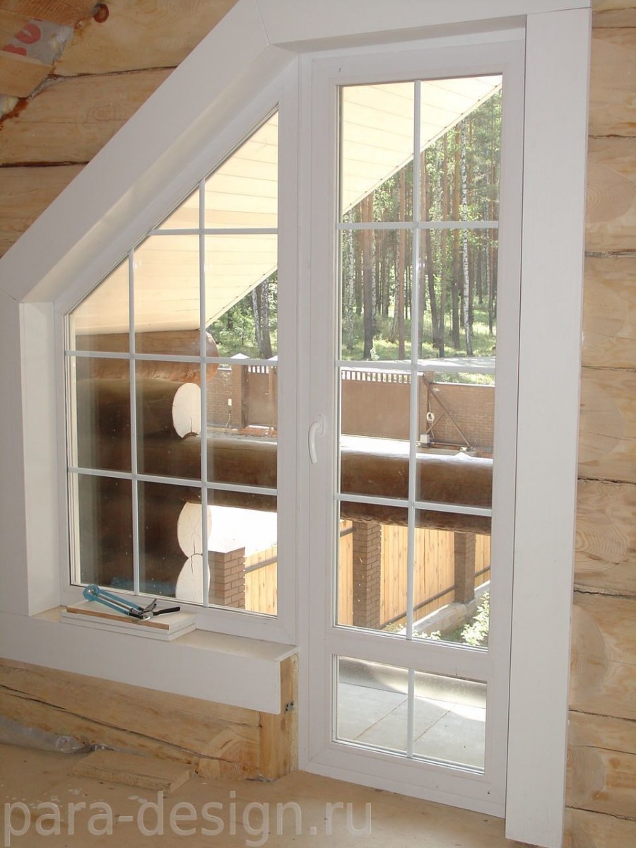 Рулонные шторы на треугольные окна