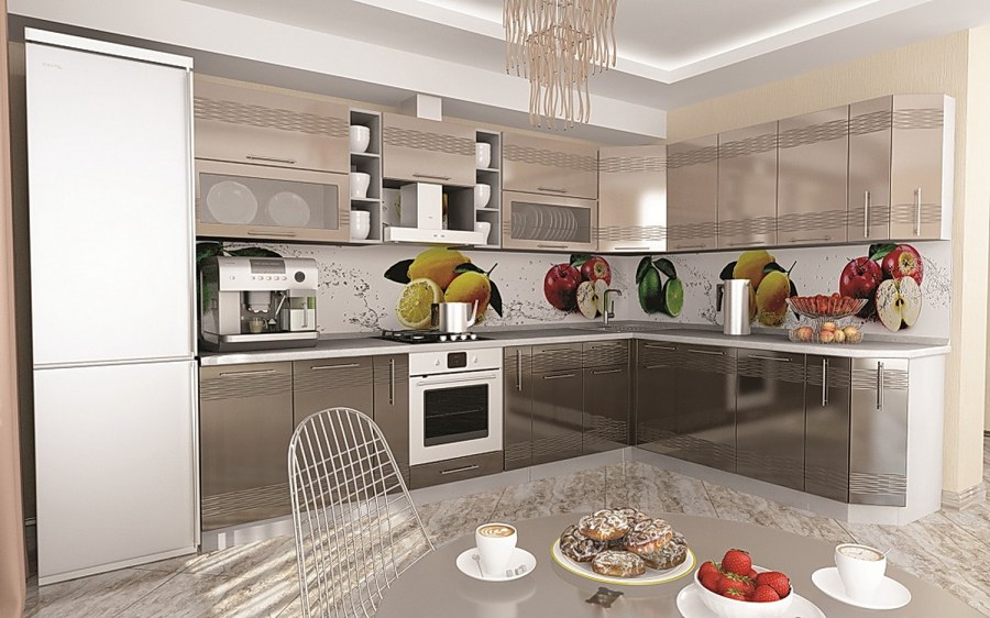 Кухня София мокко кофе с молоком шоколад модульная