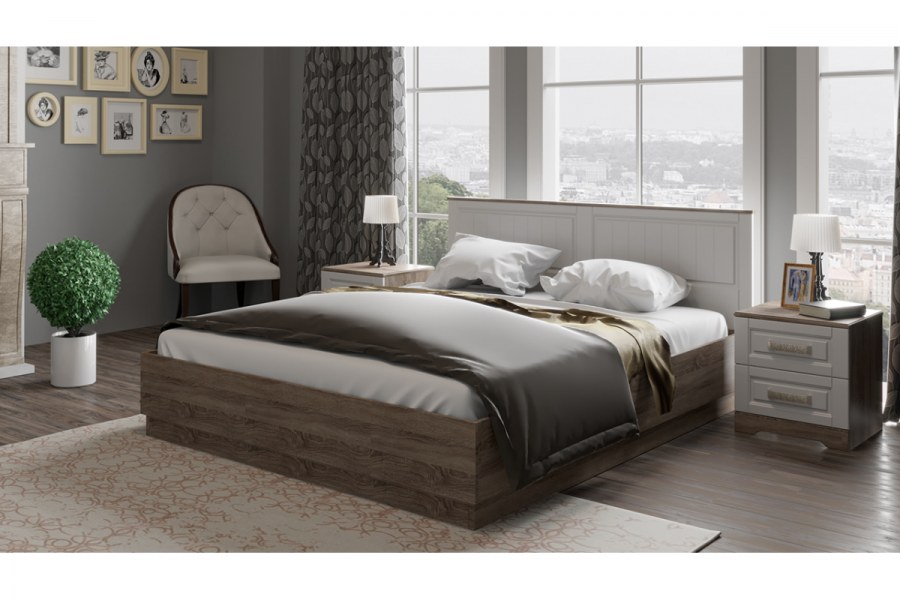 Мебель Прованс в спальню дуб сонома трюфель