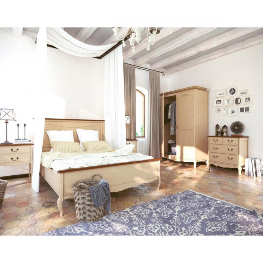 Кровать Леонтина стиль Прованс в интерьере