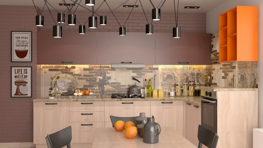 Фартук для кухни в стиле лофт