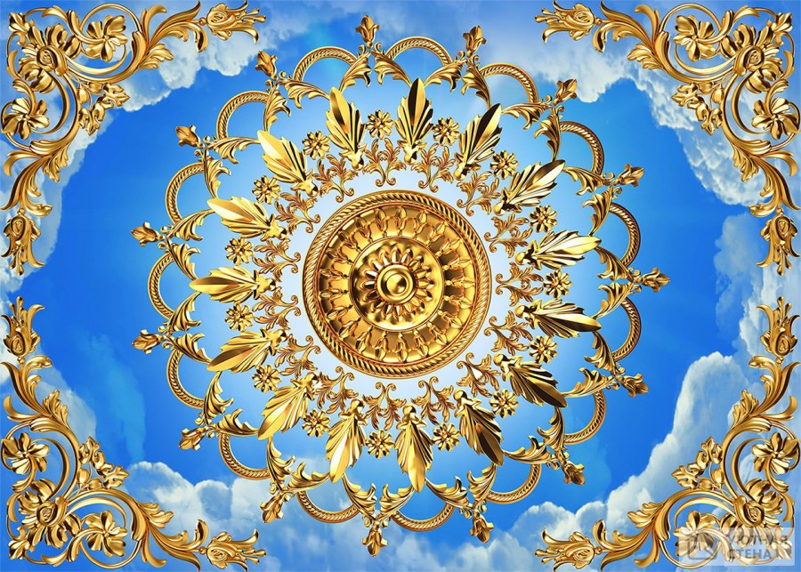 Узоры на потолке золотые