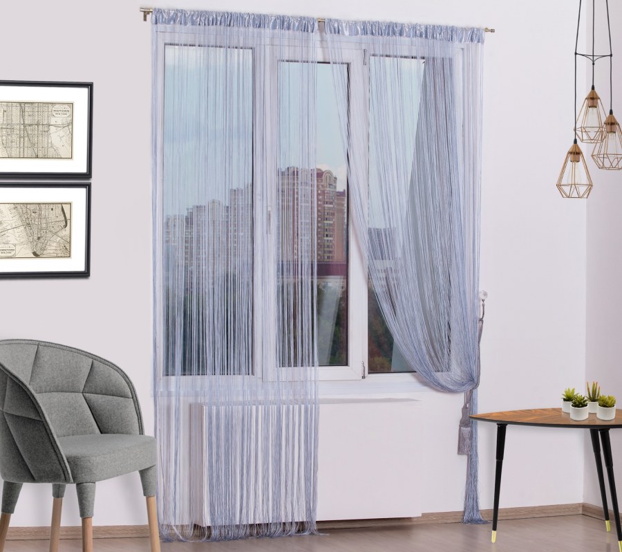 Нитяные шторы ПТК кисея Радуга 280 см на кулиске