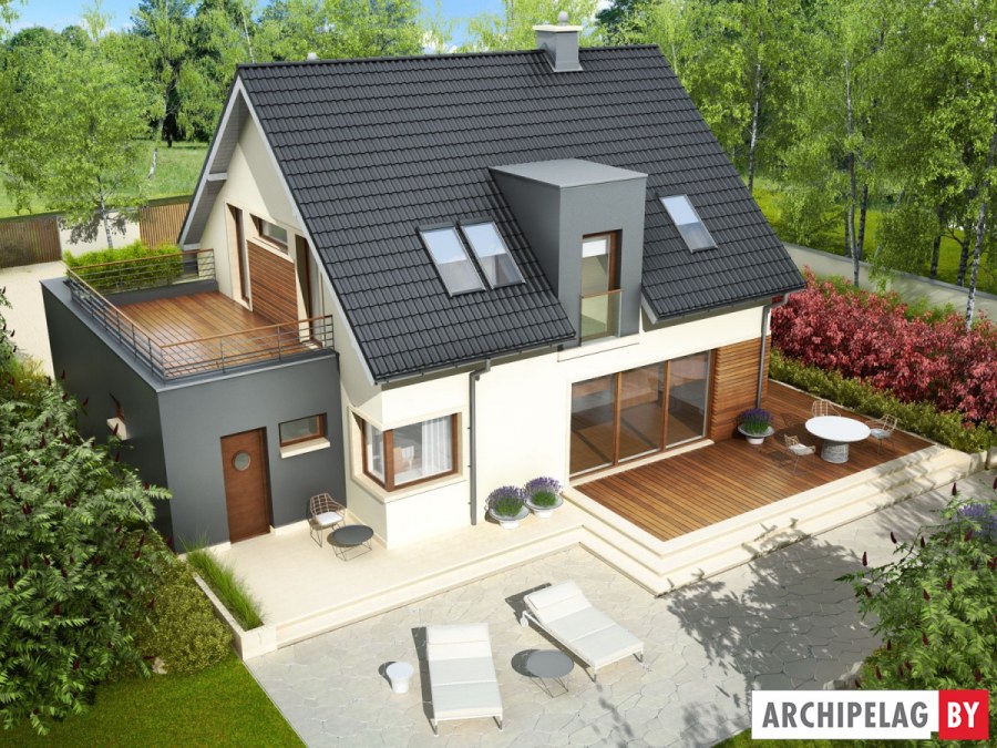 Дом с мансардой