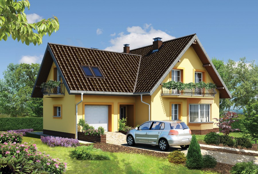 Небольшой домик с гаражом