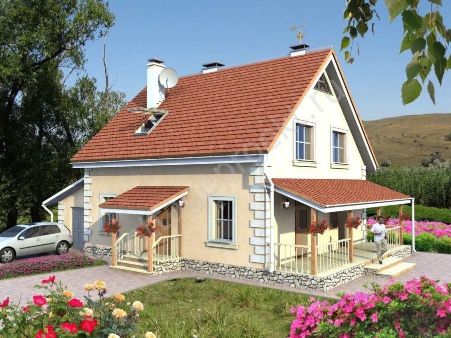 Небольшой домик с гаражом