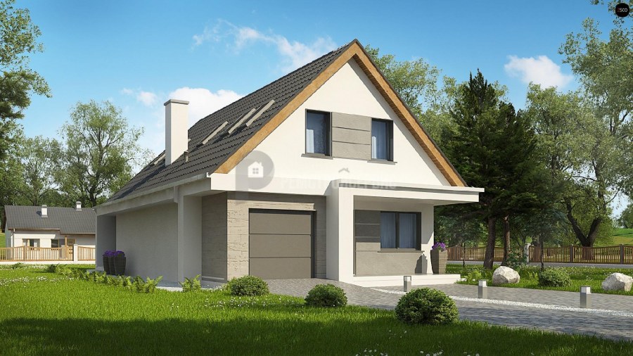 Проекты домов с мансардой и гаражом