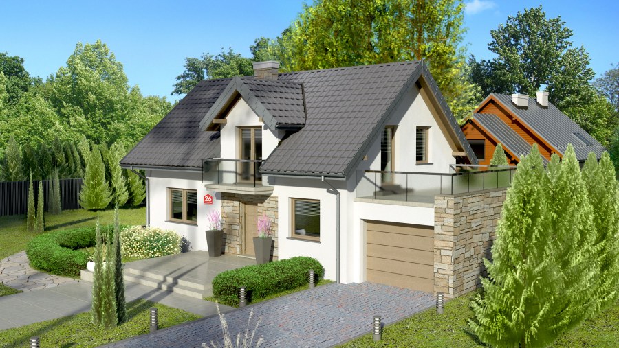 Дом z500 с мансардой