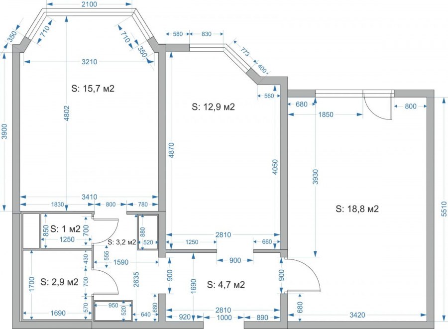 П44т двушка линейка планировка
