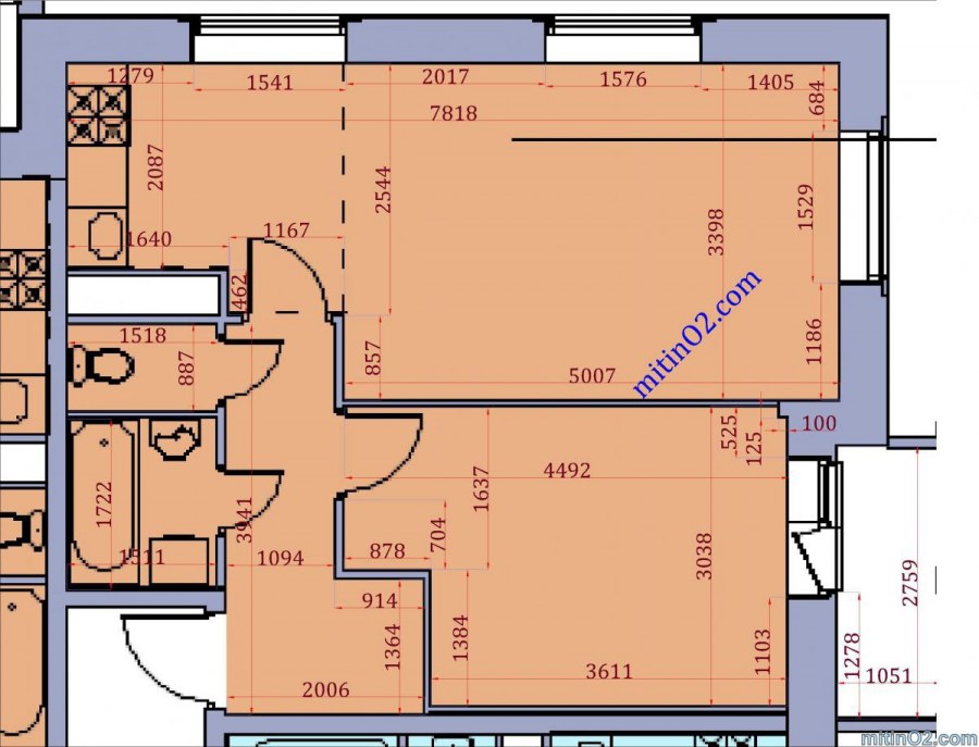 План квартиры с размерами