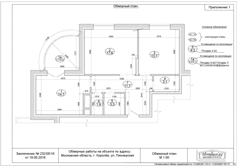 Обмеры площади квартиры