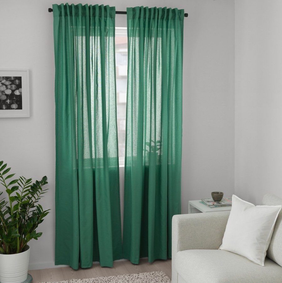 Marjun МАРЬЮН гардины, блокирующие свет, 2 шт., серый145x300 см 4 299 ₽