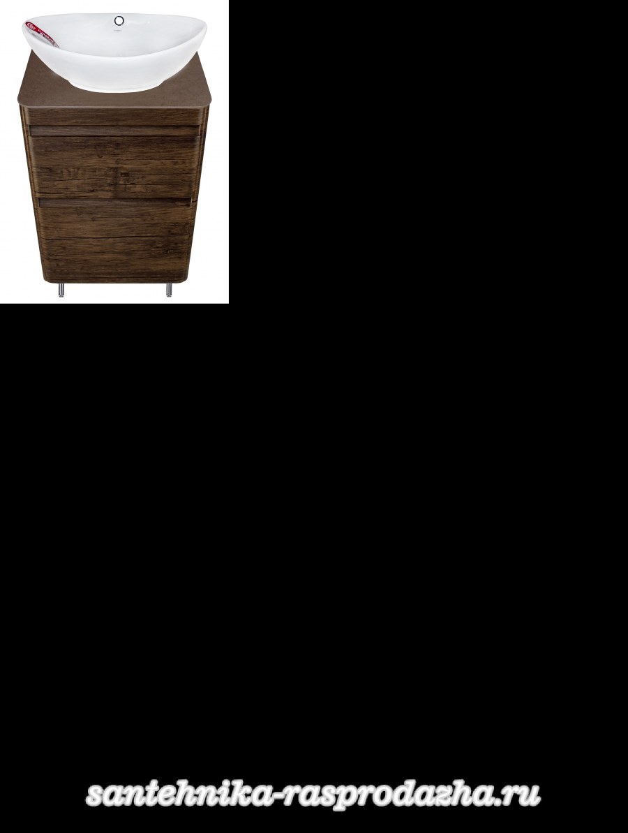 Style line тумба Атлантика 60 подвесная + ум. Crea 35 бетон тёмный