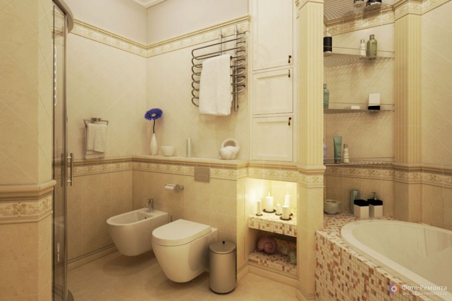 Интерьер ванная совмещенная