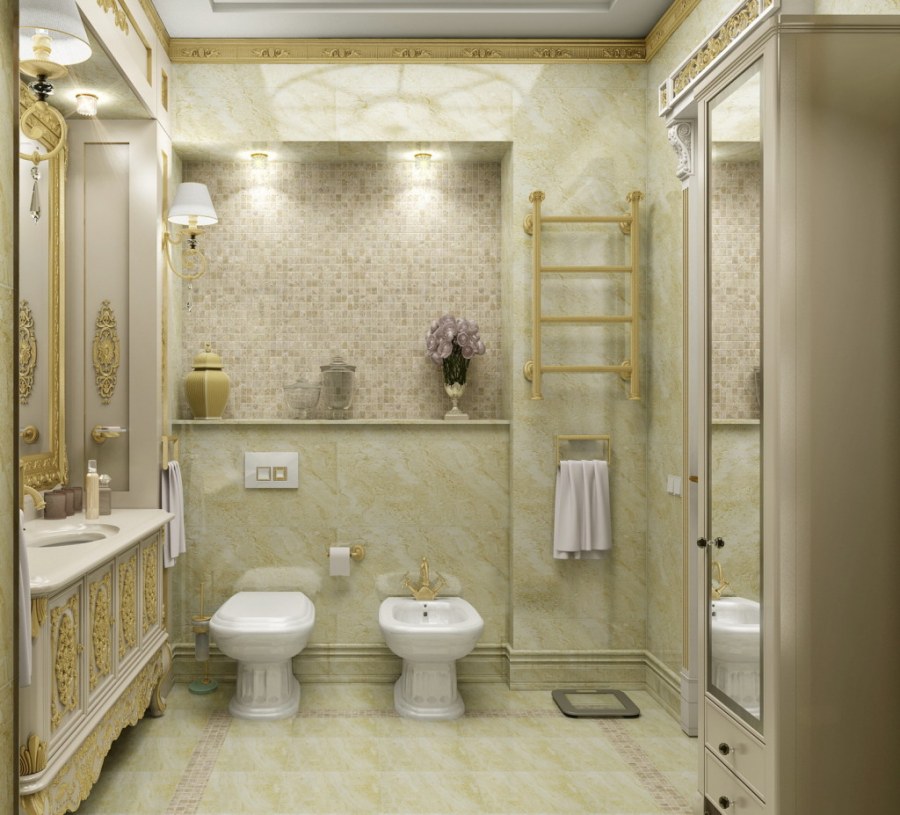 Туалетная комната в классическом стиле