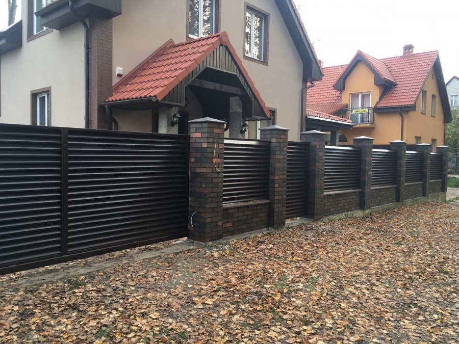 Забор еврожалюзи