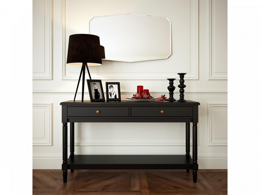 Консоль с 2 ящиками 130х76 см черная Blues