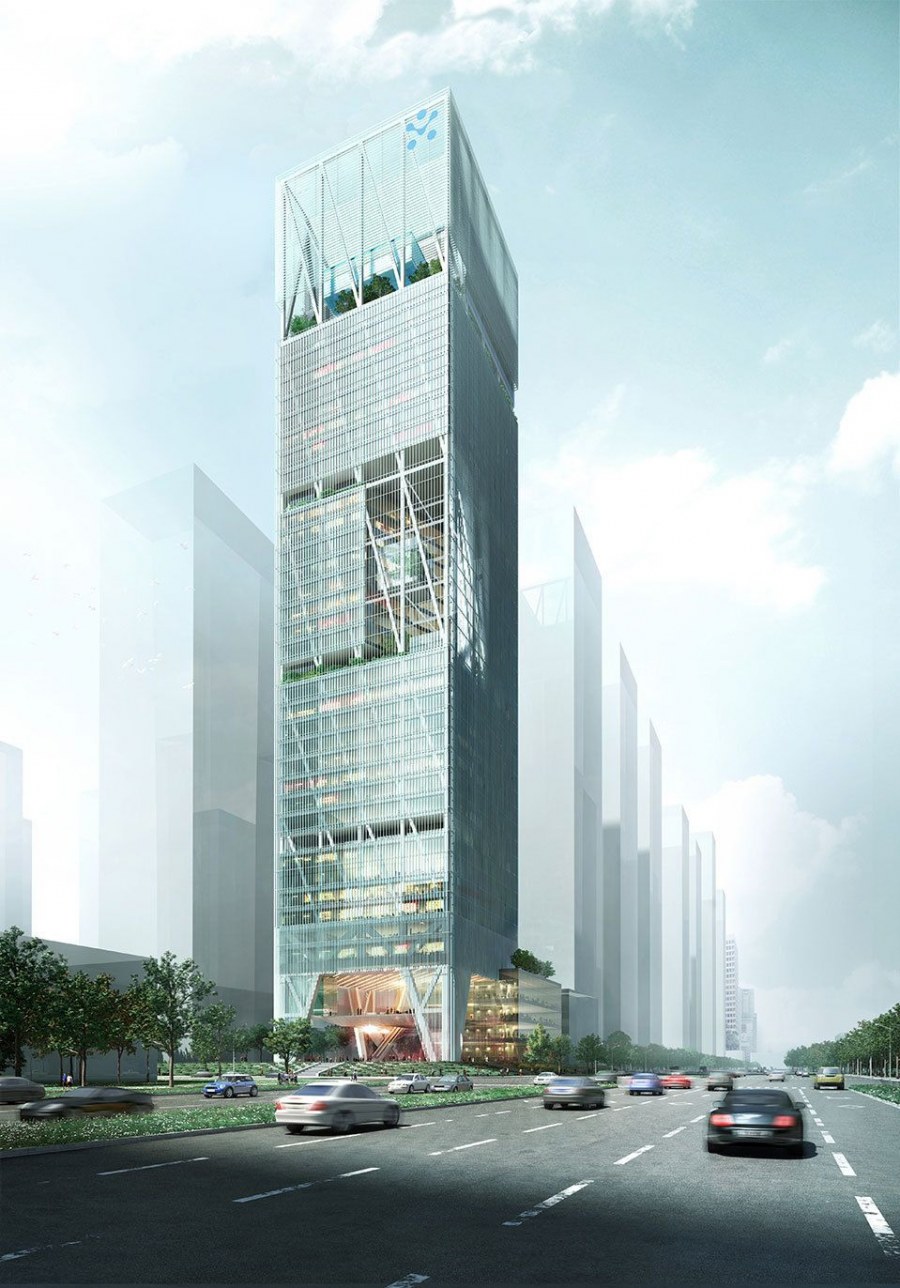 Небоскреб в стиле Хай тек