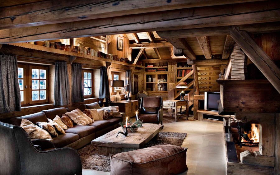 Охотничий дом рустикальный стиль