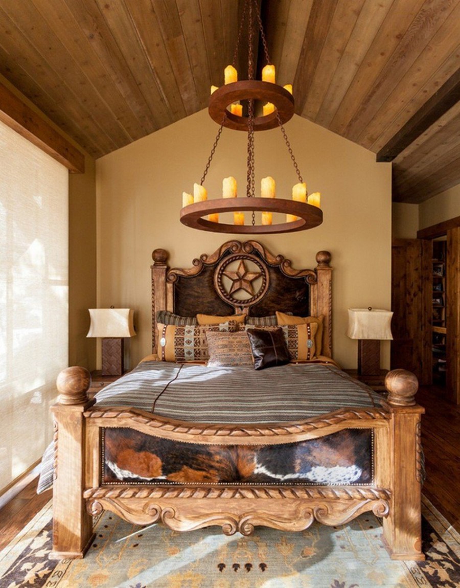 Спальня рустикальный стиль деревянная мебель