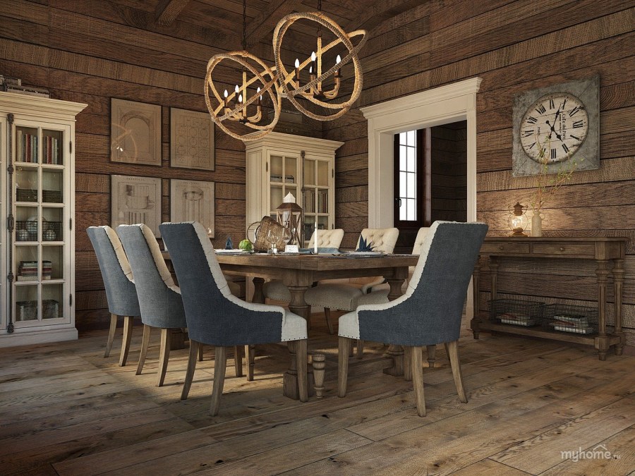 Обеденный стол в стиле Шале