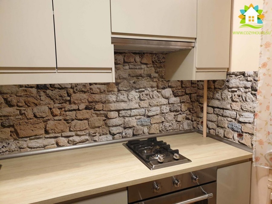 Фартук для кухни под камень