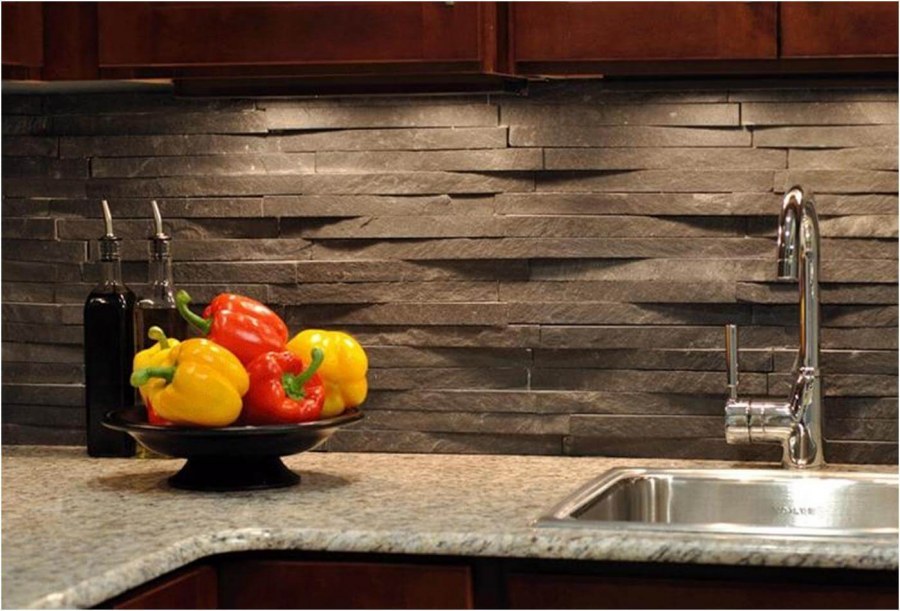 Фартук для кухни из натурального камня