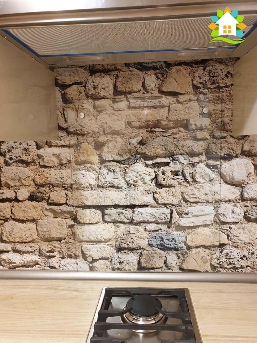 Фартук для кухни под камень