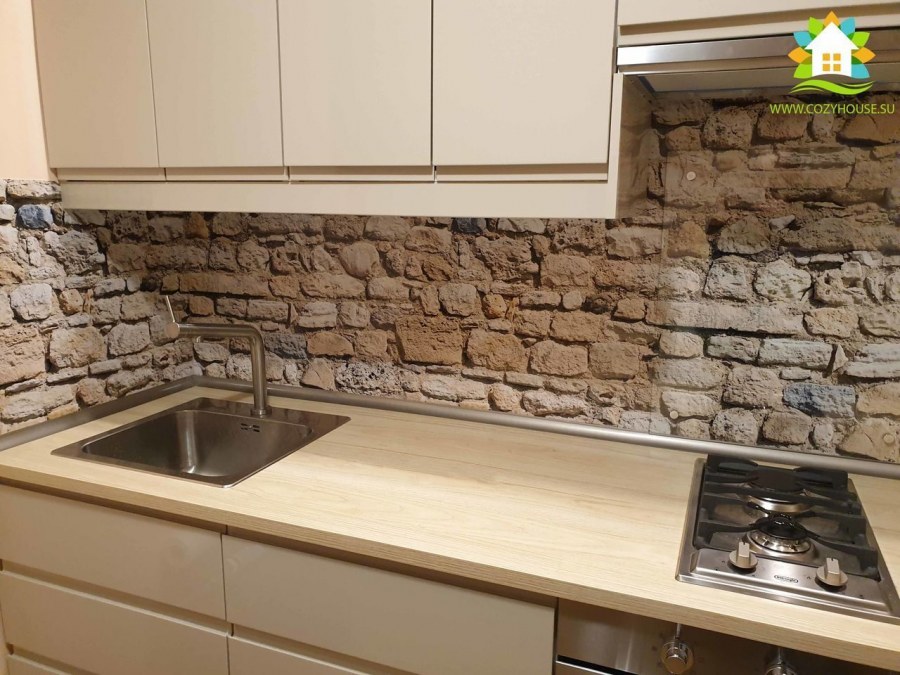 Кухонный фартук камень