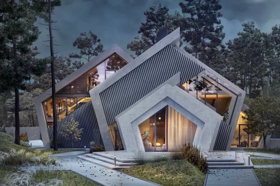 Необычный дом в горах