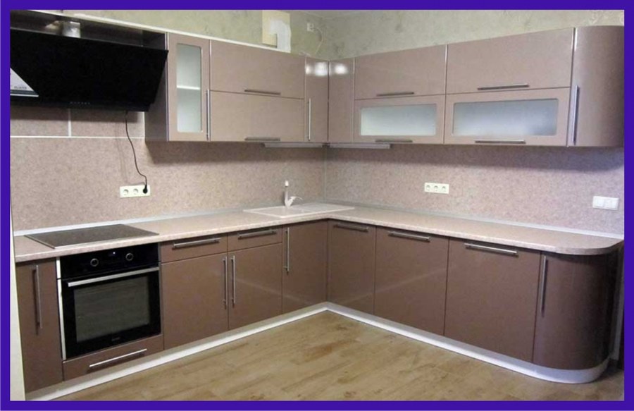 Кухня капучино металлик глянец