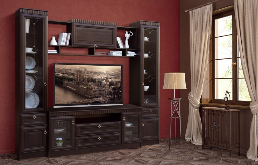 Гостиная Инна (Денвер темный) 5. Яна мебель