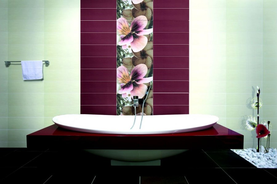 Плитка в ванную с рисунком