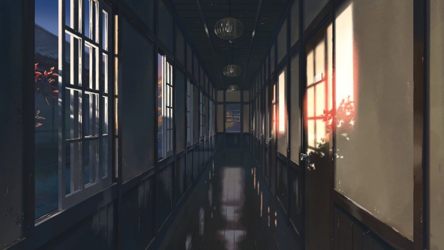 Школьный коридор ночью