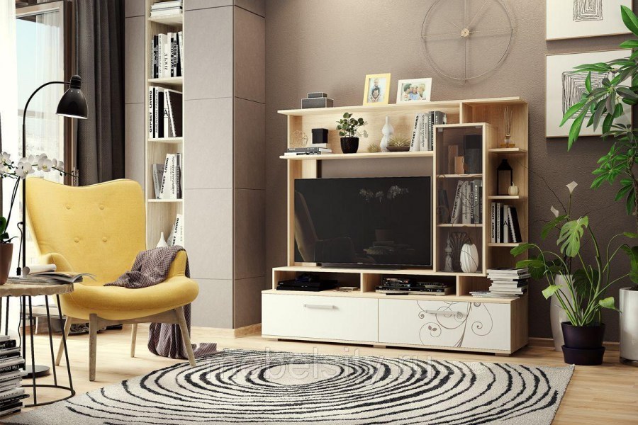 Мини-стенка Лоя (дуб сонома/белый)