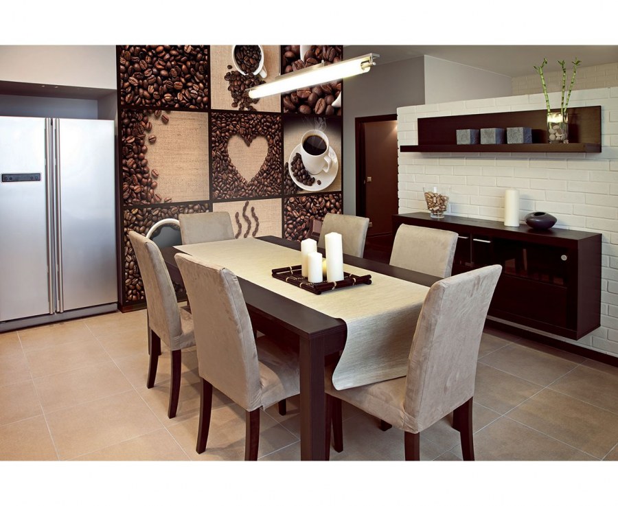 Кухня кофейного цвета