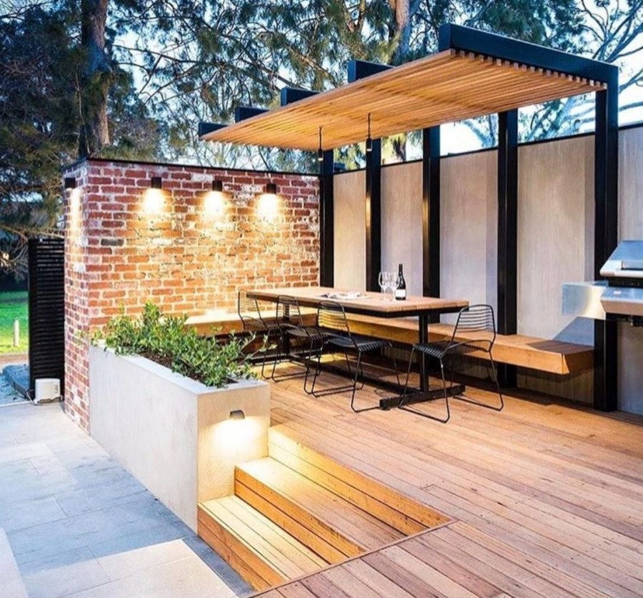 Веранда патио барбекю в стиле лофт