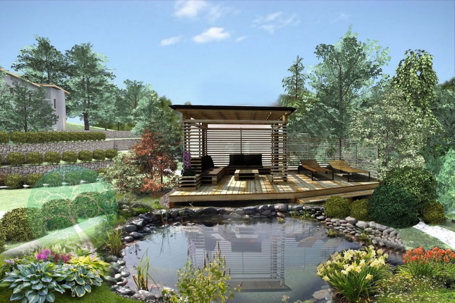 Дачный участок в японском стиле