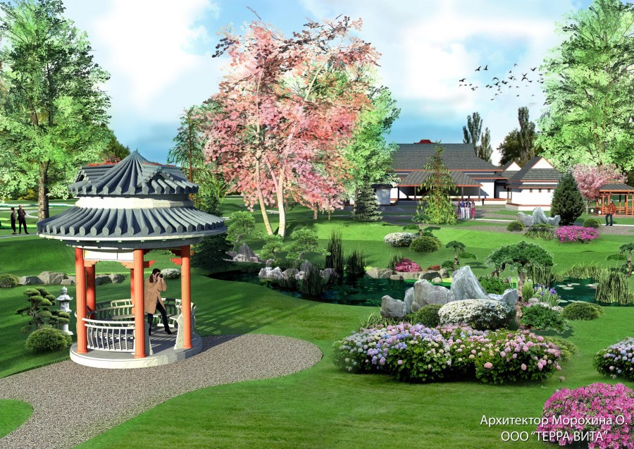 Сад в японском стиле проект