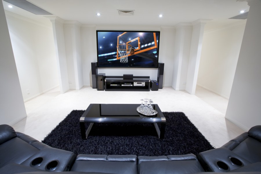 Гостиная в стиле домашнего кинотеатра