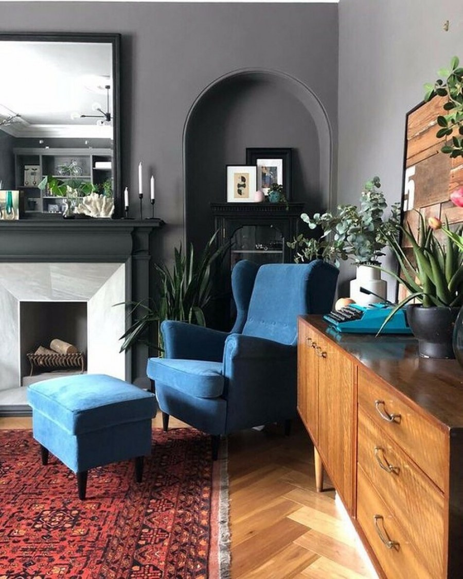 Кресло икеа СТРАНДМОН серое