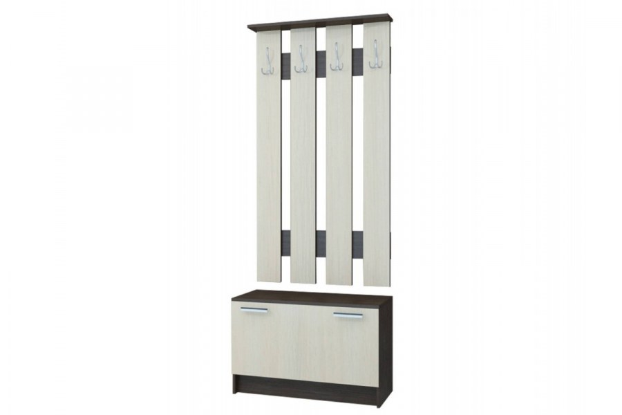 Модульная прихожая Европа фабрика Зарон вешалка с тумбой