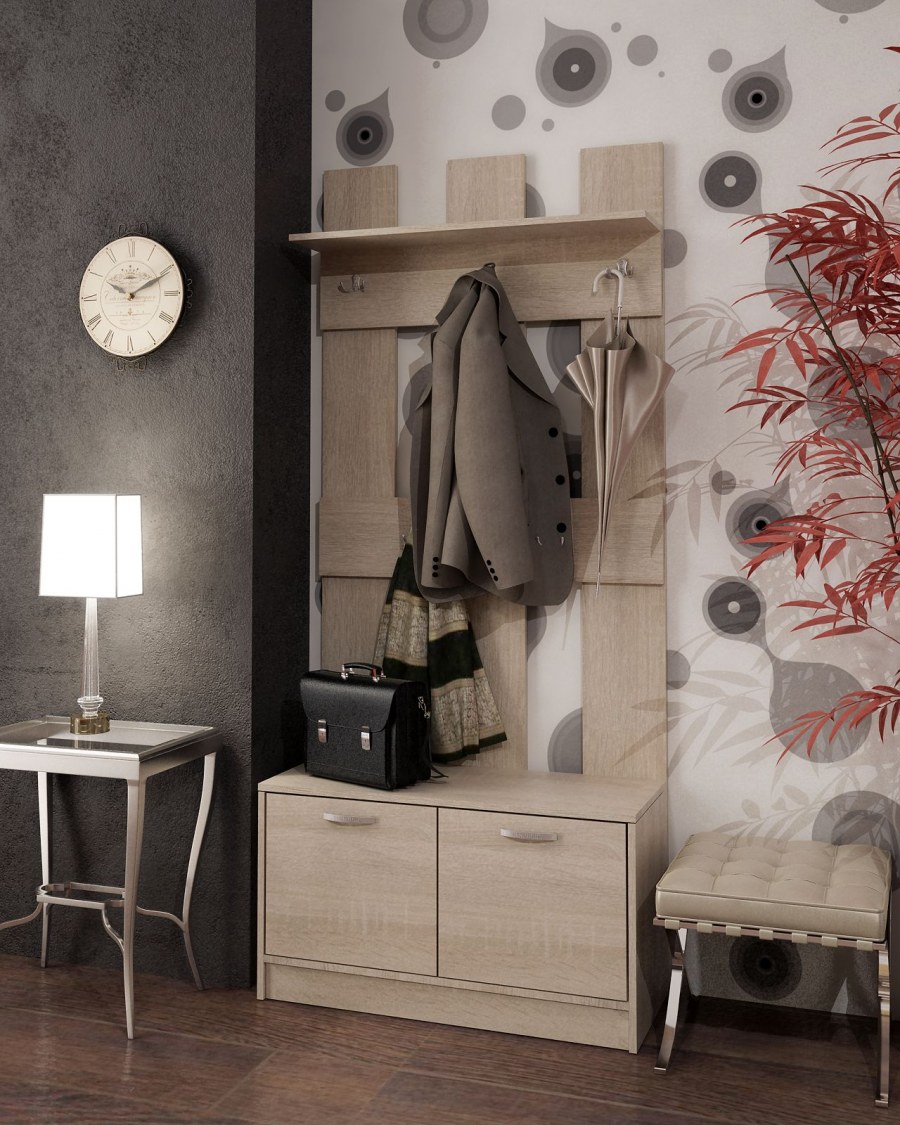 Готовая прихожая Ольга МСТ-ПДО-ОП-ДС-20 С вешалкой дуб сонома